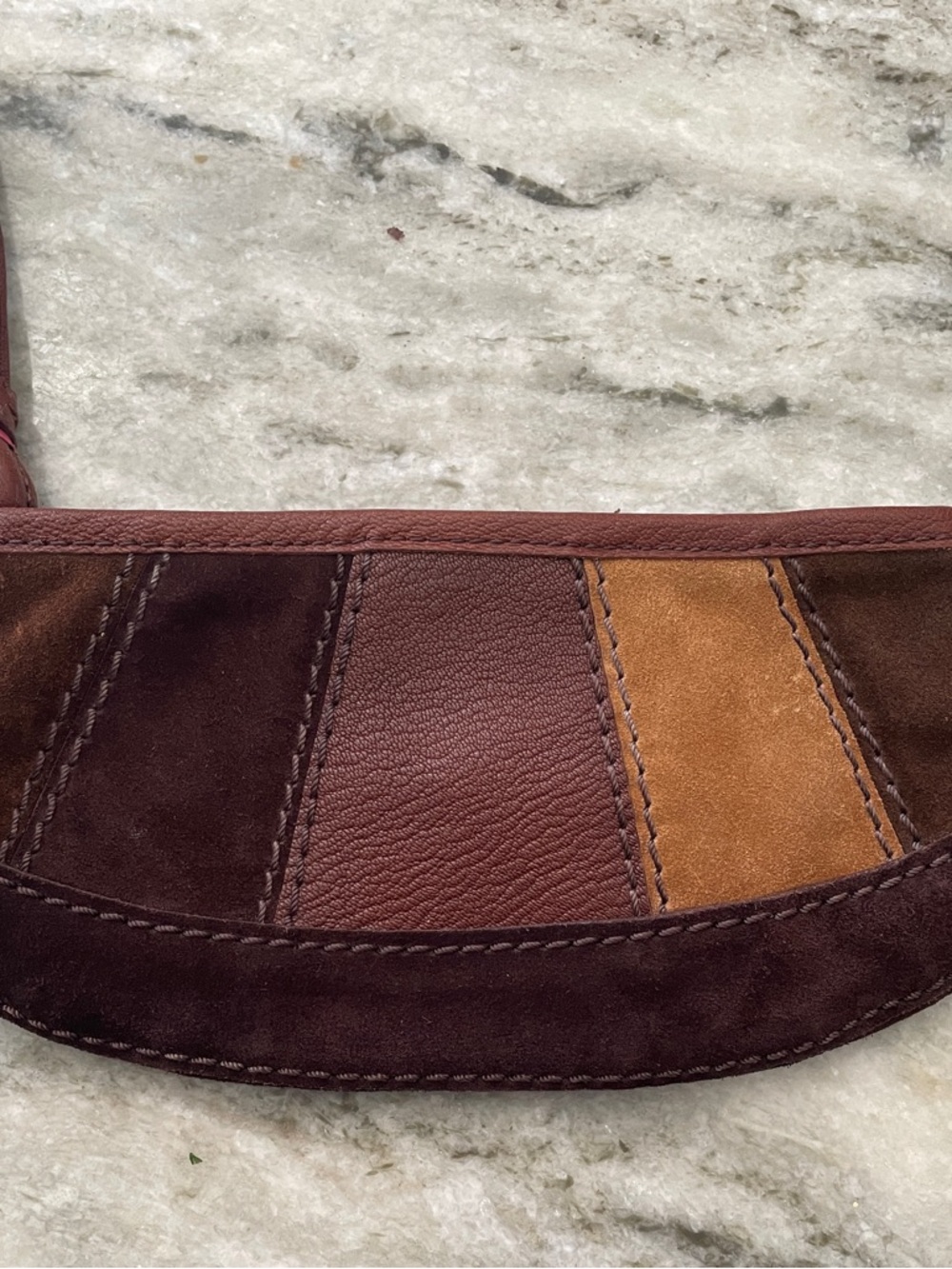 Vintage 90s Leather Lucky Brand Wristlet - Picture 2 of 11